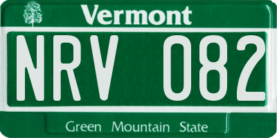 VT license plate NRV082