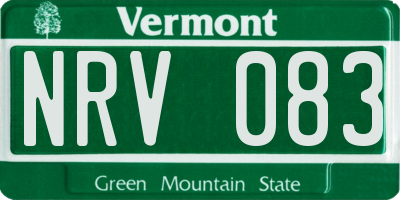 VT license plate NRV083