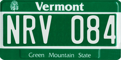 VT license plate NRV084