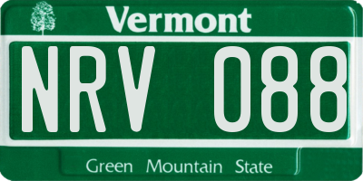 VT license plate NRV088