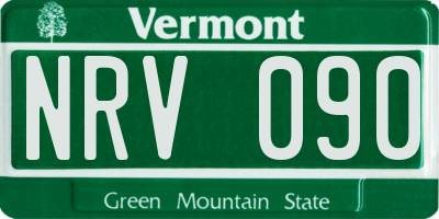 VT license plate NRV090