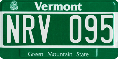 VT license plate NRV095