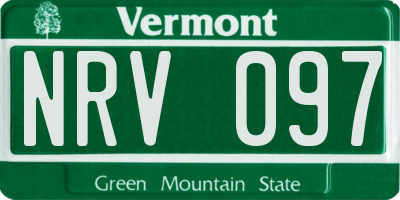 VT license plate NRV097