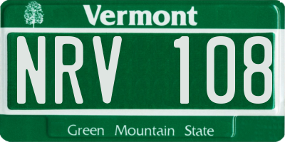 VT license plate NRV108