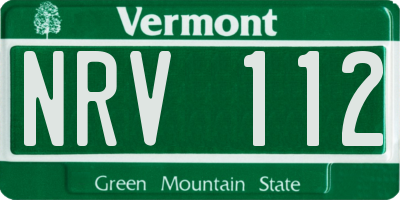 VT license plate NRV112