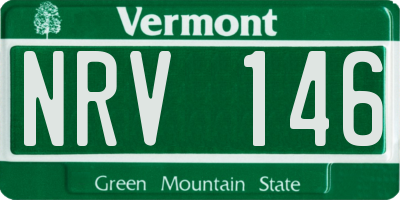 VT license plate NRV146