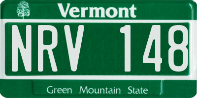 VT license plate NRV148