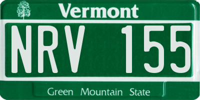 VT license plate NRV155