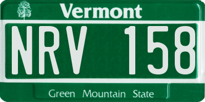 VT license plate NRV158