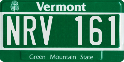 VT license plate NRV161
