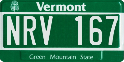 VT license plate NRV167