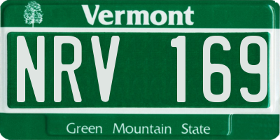 VT license plate NRV169