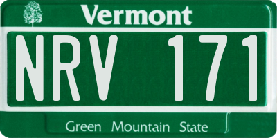 VT license plate NRV171