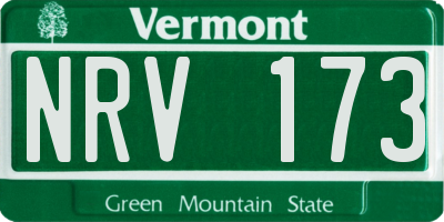 VT license plate NRV173