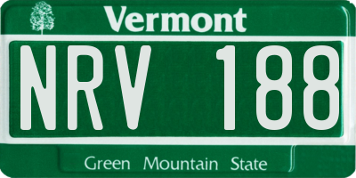 VT license plate NRV188