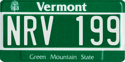 VT license plate NRV199