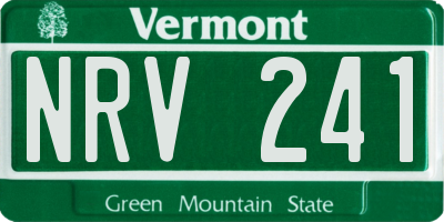 VT license plate NRV241