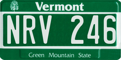 VT license plate NRV246