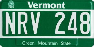 VT license plate NRV248