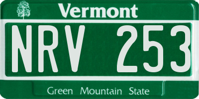 VT license plate NRV253