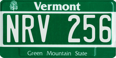 VT license plate NRV256