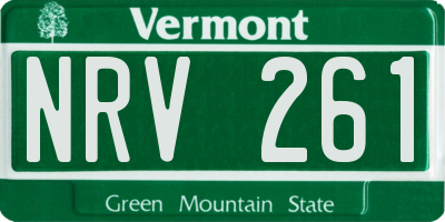 VT license plate NRV261