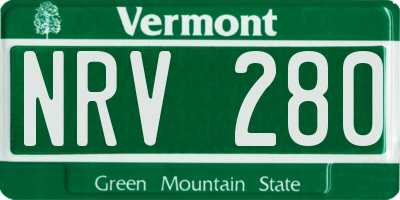 VT license plate NRV280