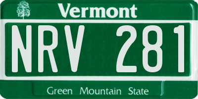 VT license plate NRV281