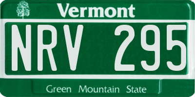 VT license plate NRV295