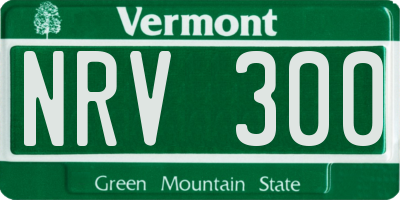 VT license plate NRV300