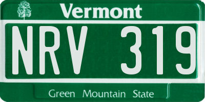 VT license plate NRV319