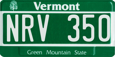 VT license plate NRV350