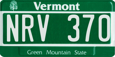 VT license plate NRV370