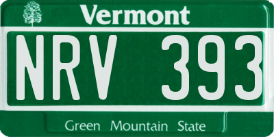 VT license plate NRV393