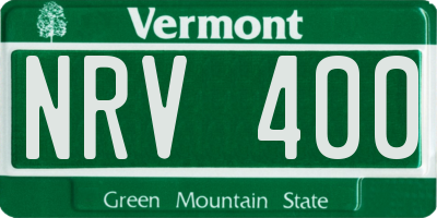 VT license plate NRV400