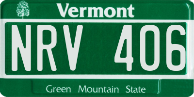 VT license plate NRV406