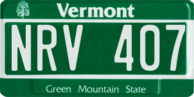 VT license plate NRV407