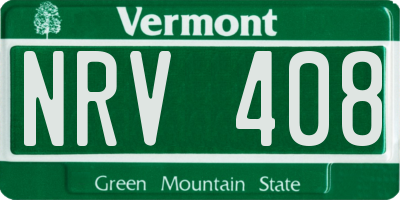 VT license plate NRV408