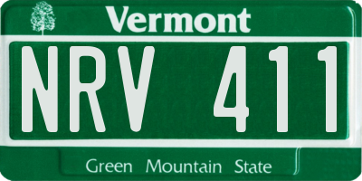VT license plate NRV411