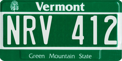 VT license plate NRV412