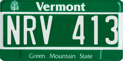 VT license plate NRV413