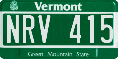 VT license plate NRV415