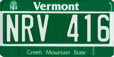 VT license plate NRV416