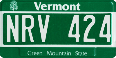 VT license plate NRV424