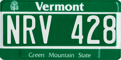 VT license plate NRV428