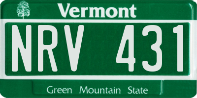 VT license plate NRV431