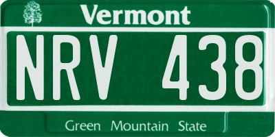 VT license plate NRV438