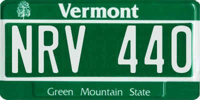 VT license plate NRV440