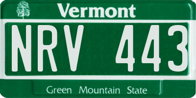 VT license plate NRV443