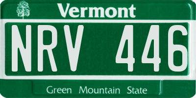 VT license plate NRV446